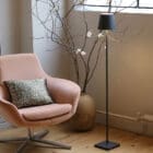 Zafferano Lampada da terra Poldina L grigio scuro Longho Design Palermo