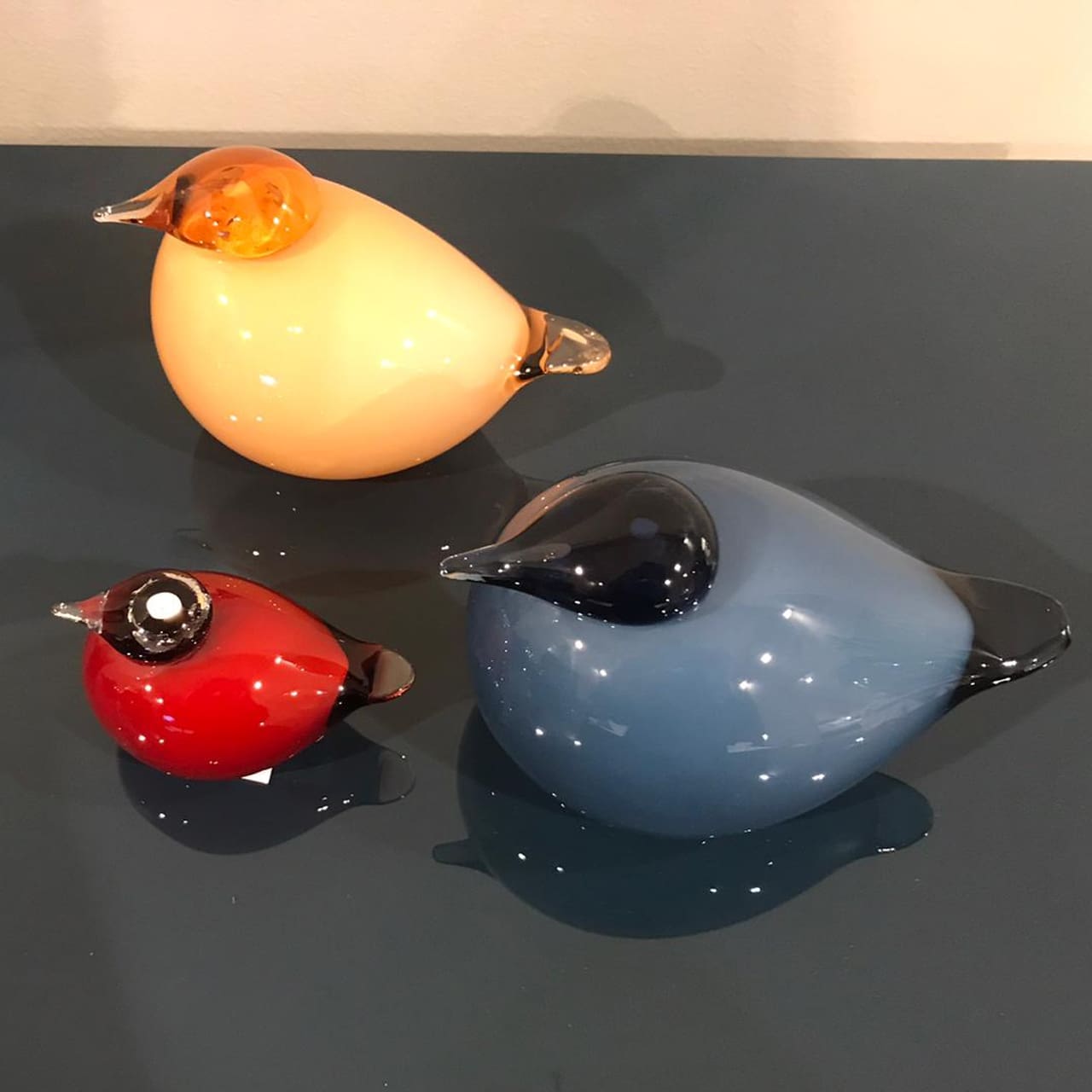 Iittala Birds By Toikka - Kuulas, Uccello In Vetro Soffiato A Mano, Blu Pioggia, 140x90 Mm