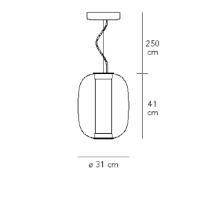 Fontana Arte Sospensione Meridiano media longho design palermo dimensioni