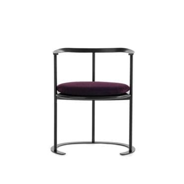 Azucena - Sedia con braccioli Catilina piano sedile laccato cuscino Mohair/D