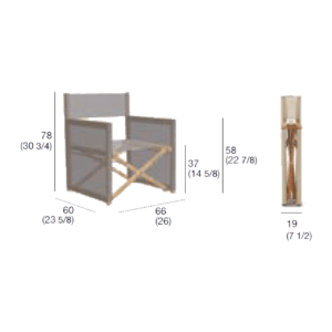 Roda Poltrona pieghevole Orson 002 longho design palermo dimensioni