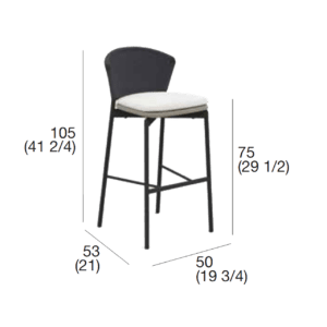 Roda Sgabello Piper 050 longho design palermo dimensioni