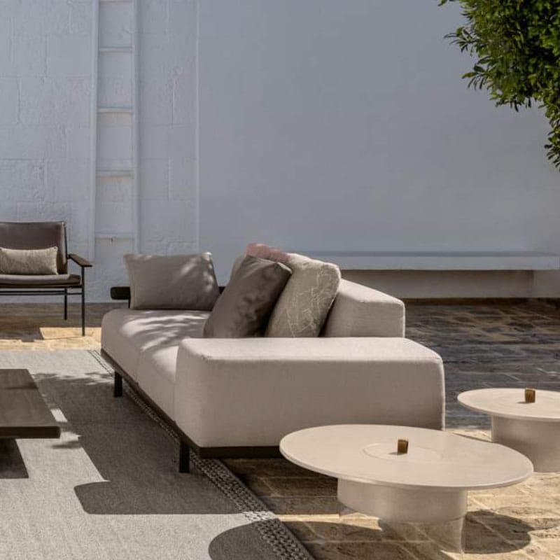 Talenti Divano 3 posti Allure bracciolo SX palissandro plain taupe 0 Longho Design Palermo