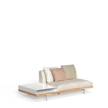 Talenti Divano CX 2 posti Allure con mensola alluminio DX Longho Design Palermo
