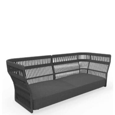 Talenti - Divano Cliff Schienale in Corda dark grey