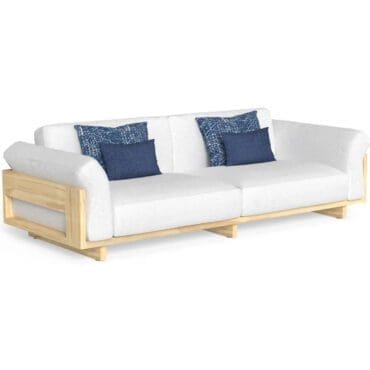 Talenti - Divano Argo Wood 3 Posti natural white