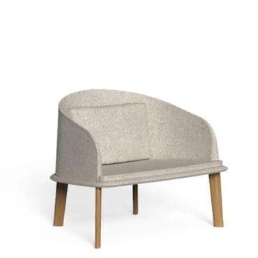 Talenti - Poltrona lounge Cleosoft Wood Teak White Brown