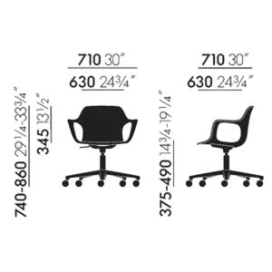 Vitra Sedia HAL Armchair Studio longho design palermo dimensioni