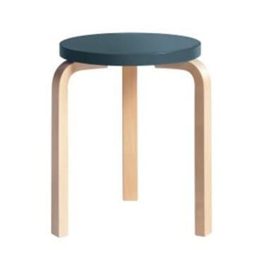 Artek - Sgabello 60 Betulla laccato blu