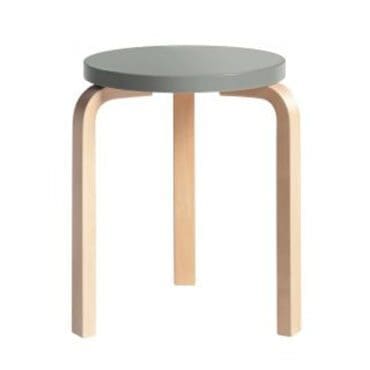 Artek - Sgabello 60 Betulla laccato grigio