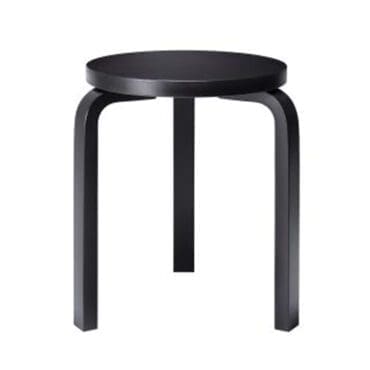 Artek - Sgabello 60 Betulla laccato nero