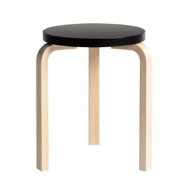 Artek - Sgabello 60 Betulla laccato nero