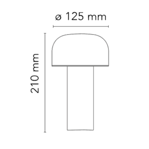 Flos Lampada da tavolo Bellhop Battery longo design palermo