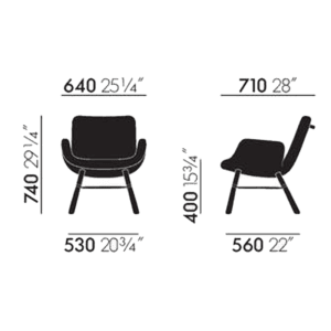 Vitra Poltrona East River Chair longho design palermo dimensioni