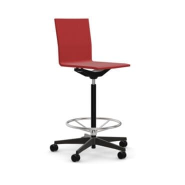 Vitra Sgabello .04 Counter con ruote rosso