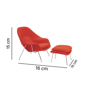Vitra miniatura Womb Chair & Ottoman longho design palermo png