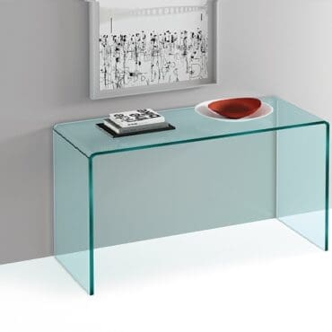 Consolle Rialto in vetro trasparente L120