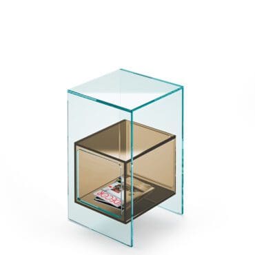 Fiam-Tavolino-Magique-struttura-extralight-contenitore-vetro-bronzo-Longho-Design-Palermo