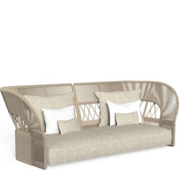 Talenti Divano Cliff Dèco Schienale in Corda Beige Beige Longho Design Palermo