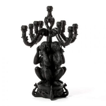 Seletti Lampada Burlesque 3 Monkeys Grande Nero Longho Design Palermo
