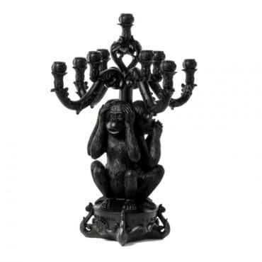 Seletti Lampada Burlesque 3 Monkeys Grande Nero Longho Design Palermo