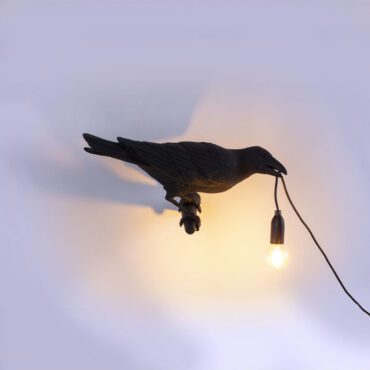Seletti-Lampada-da-esterno-Bird-Lamp-Looking-Right-Nero-Longho-Design-Palermo