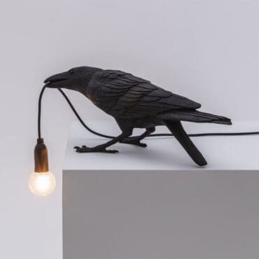Seletti-Lampada-da-esterno-Bird-Lamp-Svago-Nero-Longho-Design-Palermo
