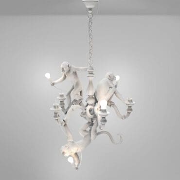 Seletti-Sospensione-Monkey-Chandelier-White-Longho-Design-Palermo