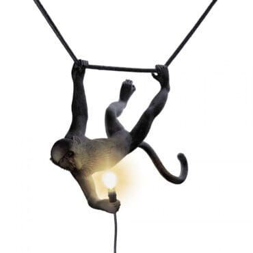Seletti-Sospensione-The-Monkey-Lamp-Swing-Nero-Longho-Design-Palermo