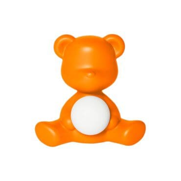 Qeeboo Lampada da Tavolo Teddy Girl Ricaricabile Arancione 1 Longho Design Palermo