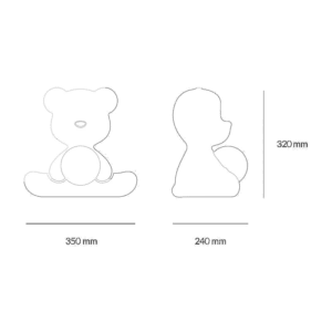 Qeeboo Lampada da Tavolo Teddy Girl Ricaricabile Longho Design Palermo