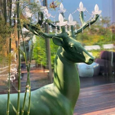Qeeboo Lampada da Terra Sherwood Verde Foresta 3 Longho Design Palermo