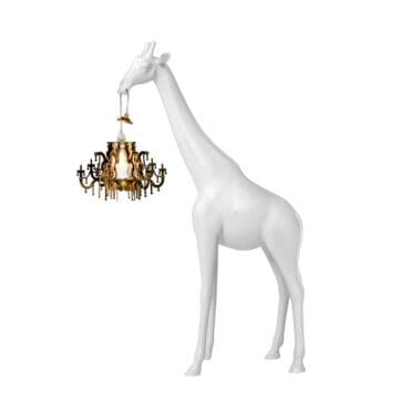 Qeeboo Lampada da terra Giraffa innamorata bianco longho design palermo