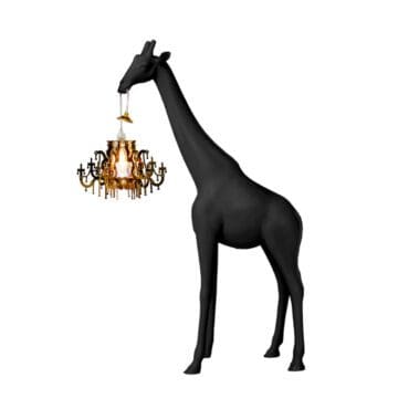 Qeeboo Lampada da terra Giraffa innamorata nero longho design palermo