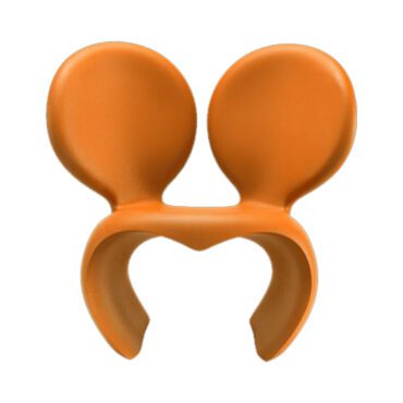 Qeeboo Poltrona Dont Fuck With The Mouse Polietilene Arancione Brillante Longho Design Palermo