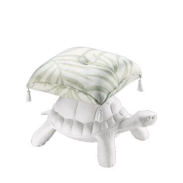 Qeeboo Pouf Turtle Carry Bianco 1 Longho Design Palermo