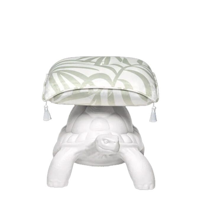 Qeeboo Pouf Turtle Carry Bianco 2 Longho Design Palermo