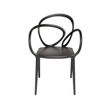 Qeeboo Sedia Loop Senza Cuscino Set 2 pezzi nero longho design palermo