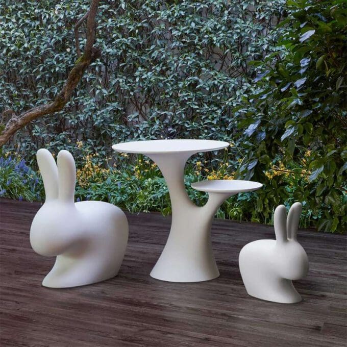 Qeeboo Tavolo Rabbit Tree Bianco longho design palermo