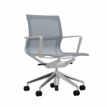 Vitra Sedia girevole Physix base alluminio TrioKnit grigio ghiaccio lucido longho design palermo