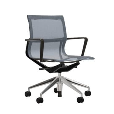 Vitra Sedia girevole Physix base alluminio TrioKnit grigio ghiaccio lucido longho design palermo