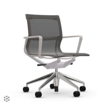 Vitra Sedia girevole Physix base alluminio lucido TrioKnit black pearl longho design palermo