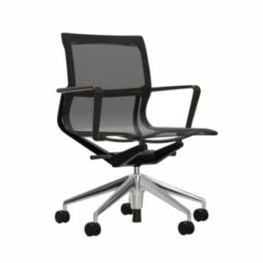 Vitra Sedia girevole Physix base alluminio lucido TrioKnit black pearl longho design palermo