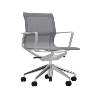 Vitra Sedia girevole Physix base alluminio lucido TrioKnit grigio ciottolo longho design palermo