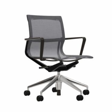 Vitra Sedia girevole Physix base alluminio lucido TrioKnit grigio ciottolo longho design palermo