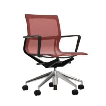 Vitra Sedia girevole Physix base alluminio lucido TrioKnit mattone longho design palermo