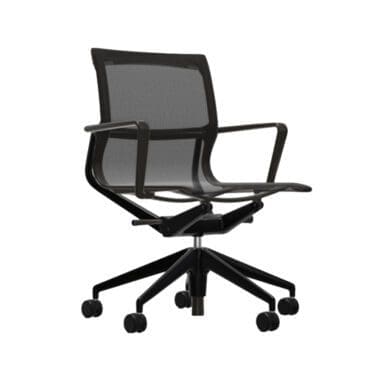 Vitra Sedia girevole Physix base alluminio verniciato nero intenso TrioKnit black pearl longho design palermo