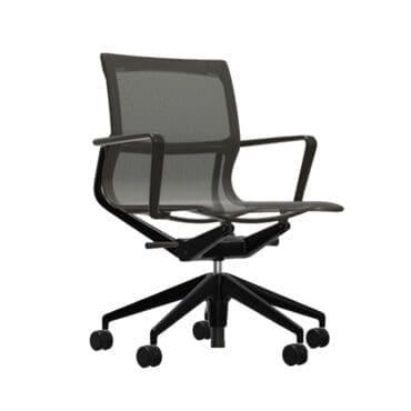 Vitra Sedia girevole Physix base alluminio verniciato nero intenso TrioKnit canna longho design palermo