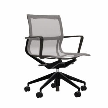 Vitra Sedia girevole Physix base alluminio verniciato nero intenso TrioKnit grigio argento longho design palermo