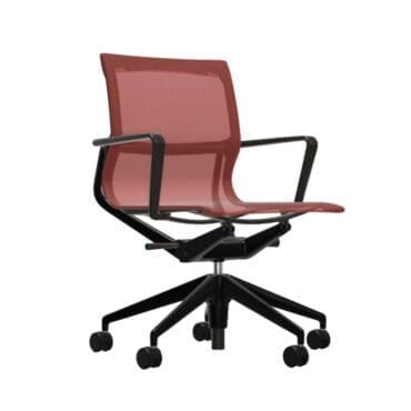 Vitra Sedia girevole Physix base alluminio verniciato nero intenso TrioKnit mattone longho design palermo